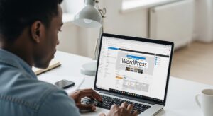 A man building a WordPress Websites